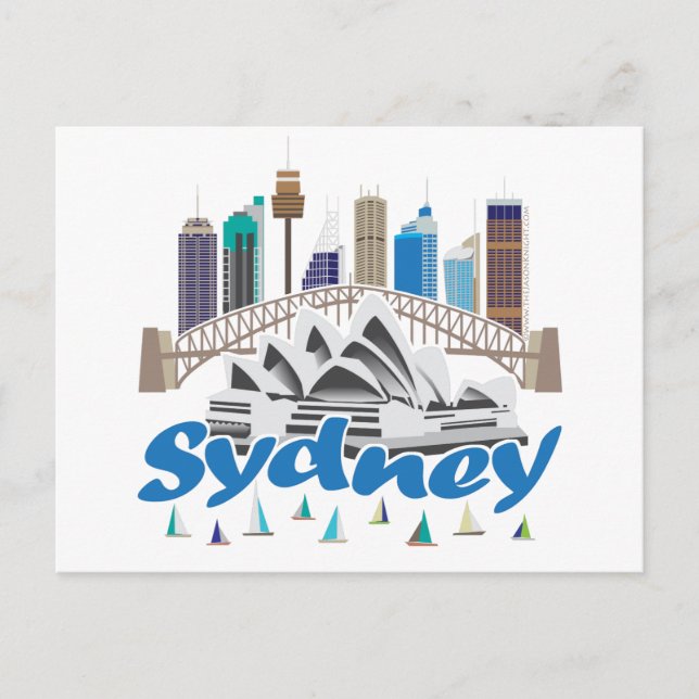 Sydney Skyline Vykort (Framsida)