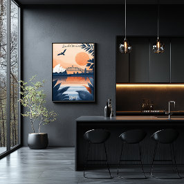 Sydney solnedgång - Operahuset och Harbour Bridge Poster