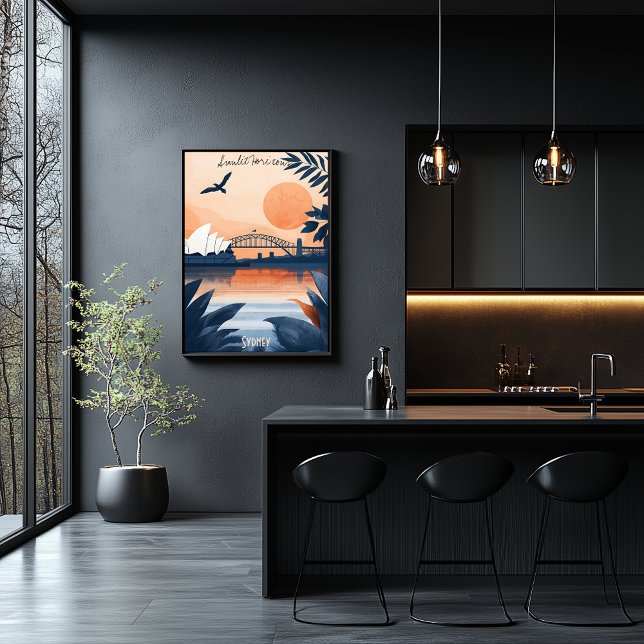 Sydney solnedgång - Operahuset och Harbour Bridge Poster (Skapare uppladdad)