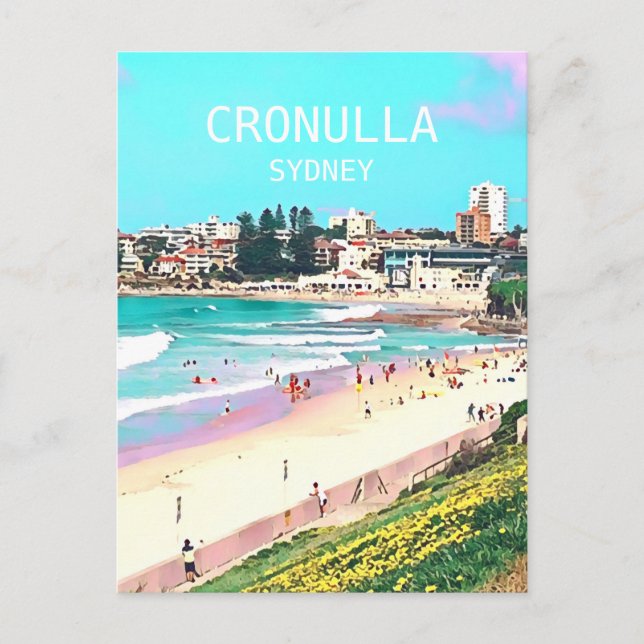 Sydney strandCronulla reser digital konst Vykort (Framsida)