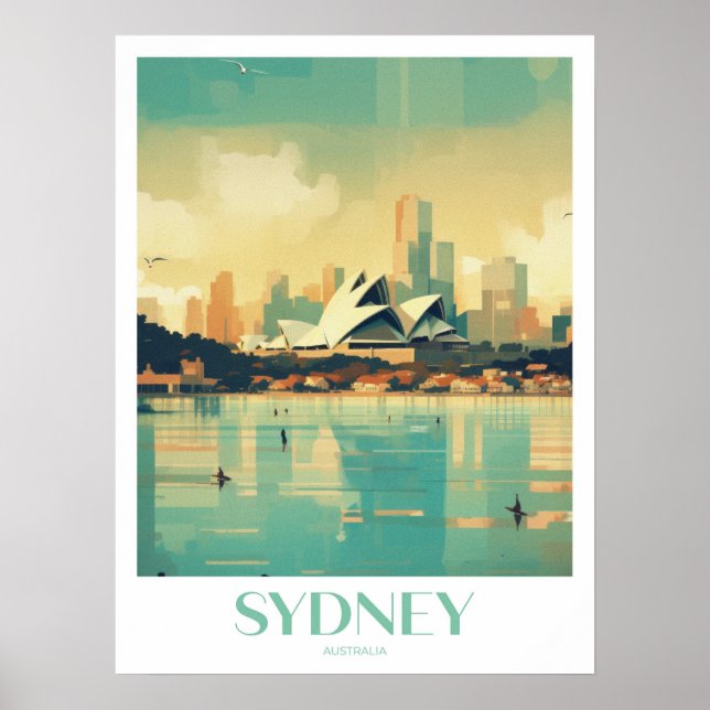 Sydney Travel Print Wall Art Poster (Framsidan)