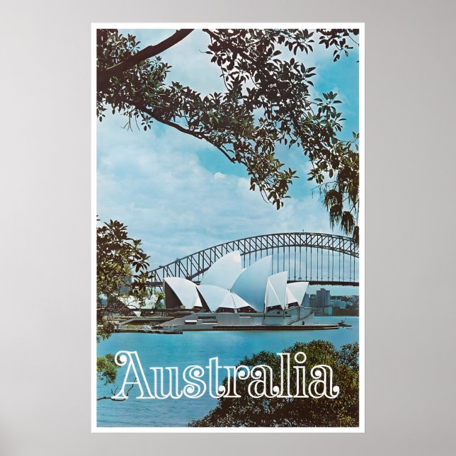 Sydney Tryck Australien Resa Affisch Australiensis (Framsidan)