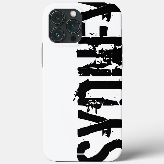 Sydney - Urban Stil - Black and White iphone case (Baksida)