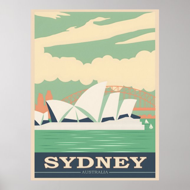Sydney vintage affisch (Framsidan)