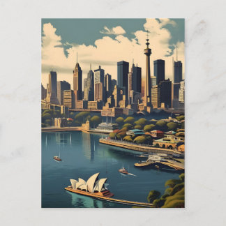 Sydney vintage affisch vykort