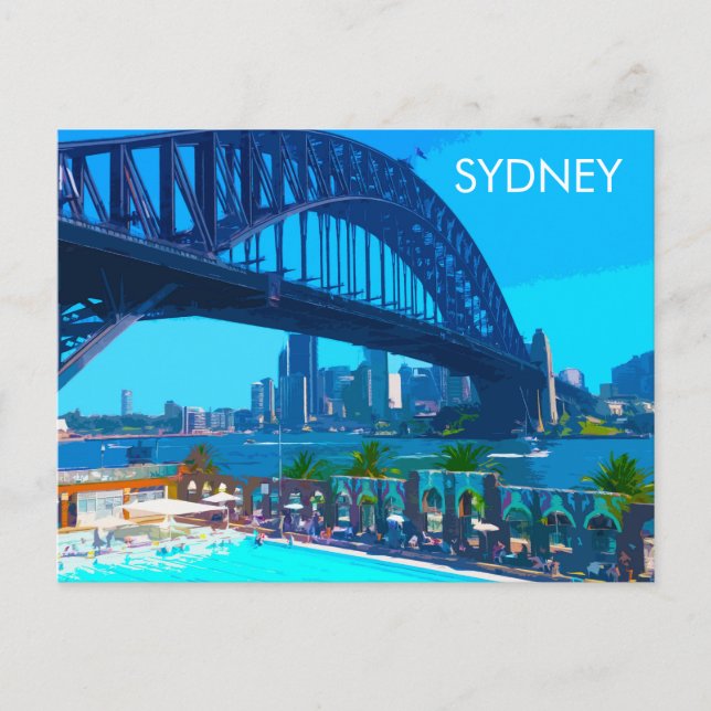 Sydney Vintage Resa Konst vykort (Framsida)