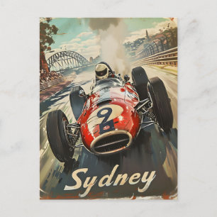 Sydney vintage tävla car vykort