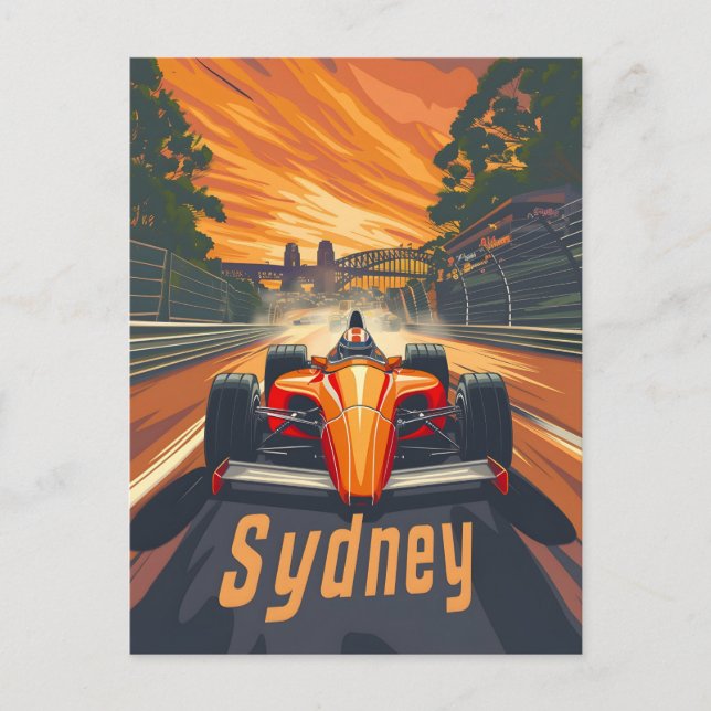 Sydney Vintage Tävla Car Vykort (Framsida)