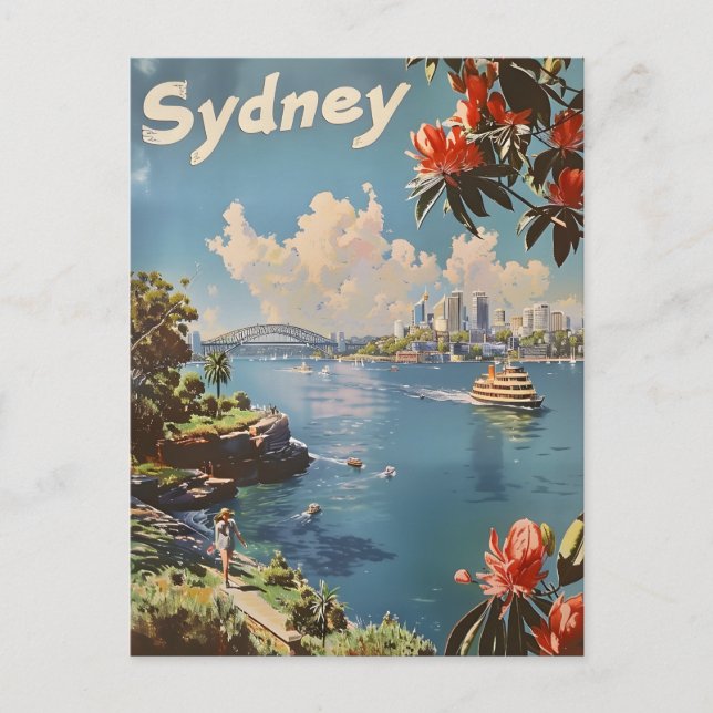 Sydney vintage vykort (Framsida)