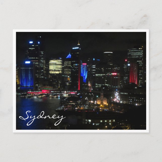 sydney vivid natt vykort (Framsida)