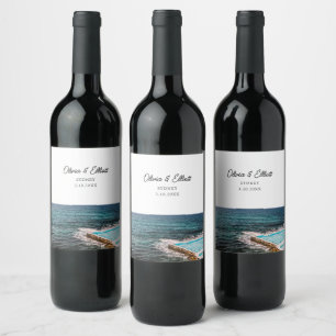 Sydney Wedding Favor Personlig Vin etikett
