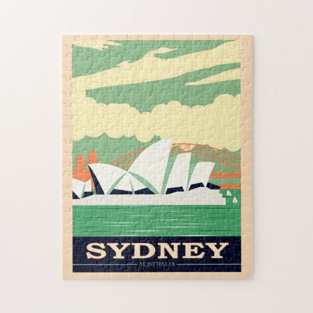 Sydneys opera House och Harbour Bridge 2, Travel Pussel (Vertikal)