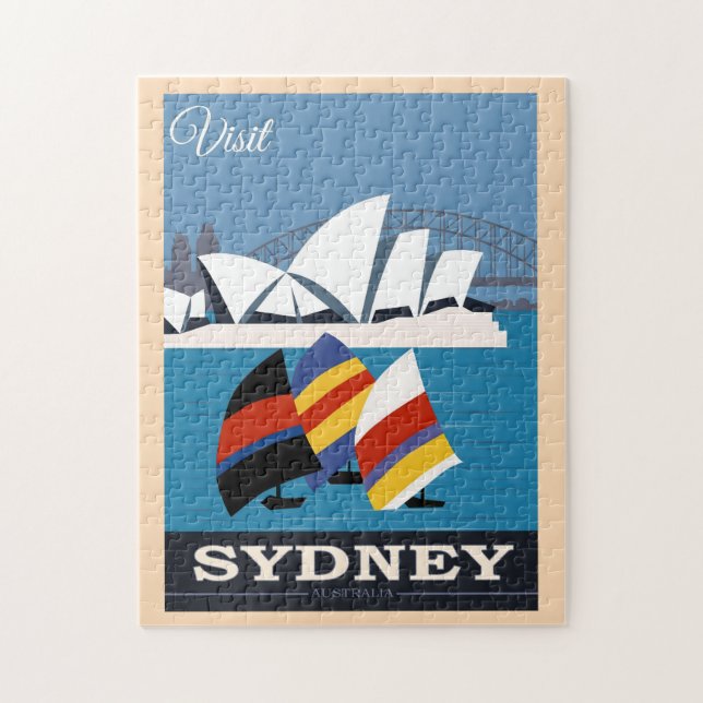 Sydneys opera House och Harbour Bridge, Travel Pussel (Vertikal)