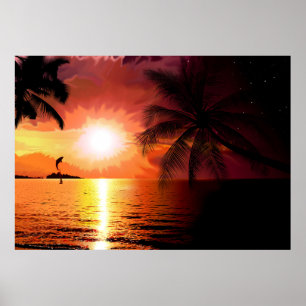 Sydön-565242. FANTASY TROPICAL EVENECING HANDFLATA Poster