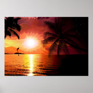 Sydön-565242. FANTASY TROPICAL EVENECING HANDFLATA Poster