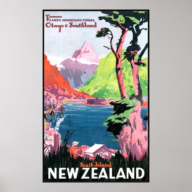 Sydön Nya Zeeland Poster (Framsidan)