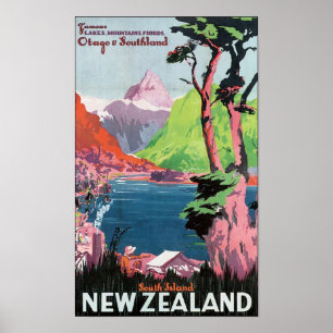 Sydön Nya Zeeland Travel Poster