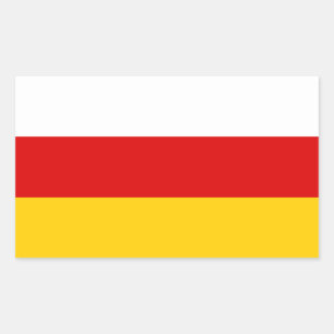 Sydossetiens flagga rektangulärt klistermärke