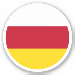 Sydossetiens flagga rund dekal