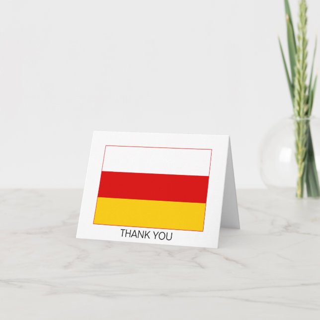 Sydossetiens flagga tack kort (Framsida)