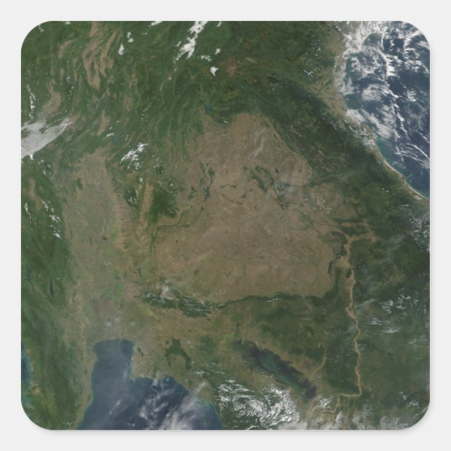 Sydostasien Fyrkantigt Klistermärke (Framsida)