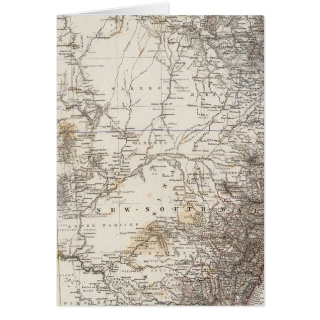 Sydöstra Australien, Karta Hälsningskort (Framsidan)