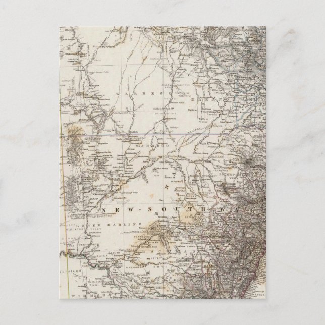 Sydöstra Australien Karta Vykort (Framsida)