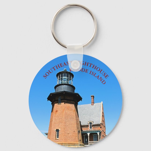 Sydöstra fyr, Block Island RI Keychain Nyckelring (Framsida)
