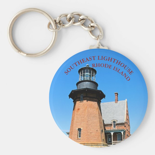 Sydöstra fyr, Block Island RI Keychain Nyckelring (Framsidan)