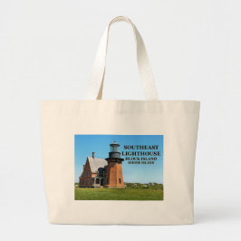 Sydöstra fyr, Block Island RI Tote Bag Jumbo Tygkasse