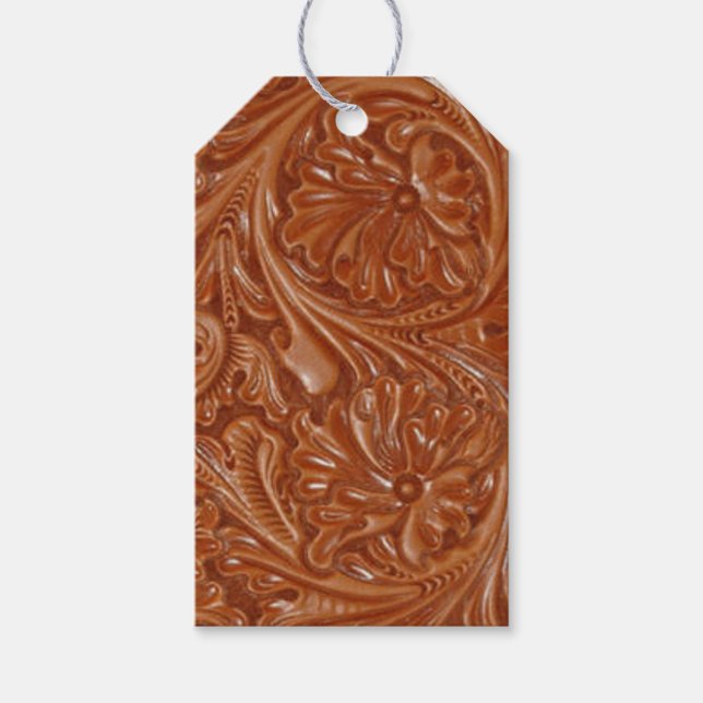 sydöstra mönster westerna land verktygsläder presentetikett (Framsidan)