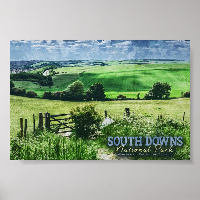 SYDOWNS NATIONAL PARK - BRIGHTON - ENGLAND POSTER (Framsidan)