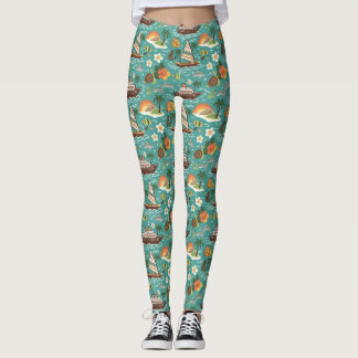 Sydpaktifik kryssningsöadventure-design leggings
