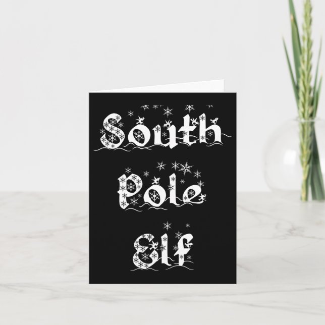 Sydpolen Elf-Noveltyn - Jul Snowflake A Kort (Framsida)
