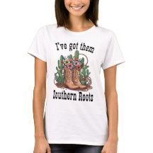 Sydrötter CowboyBoots & Wildblommor T-Shirt