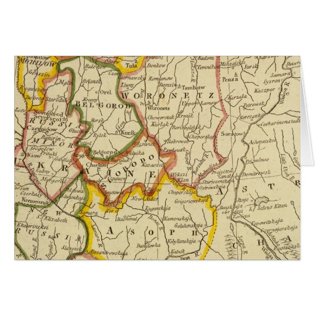 SydRyssland i Europa Hälsningskort (Framsidan Horizontal)