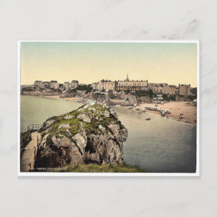 Sydsand, Tenby, Wales sällsynt Photochrom Vykort