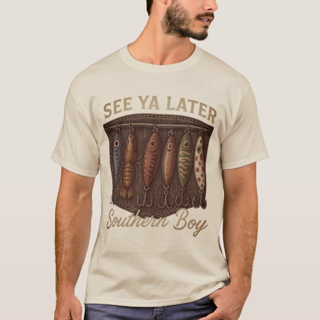 Sydstatsfiske Rustik Jakt T Shirt (Framsida)