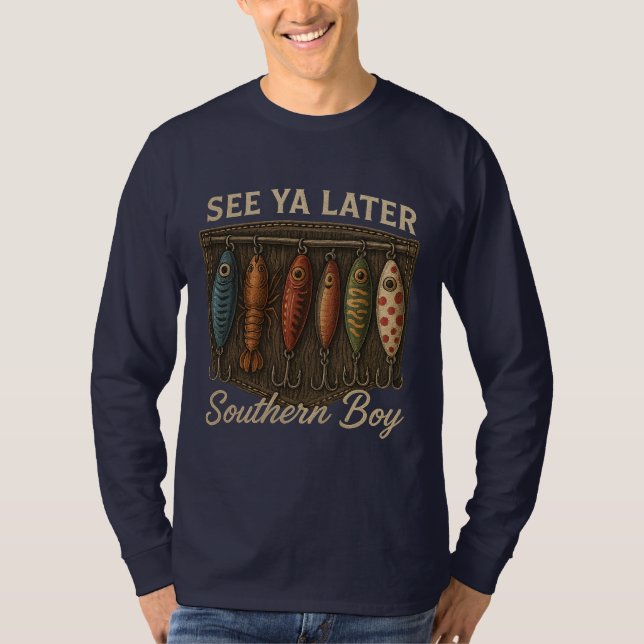 Sydstatsfiske Rustik Jakt T Shirt (Framsida)