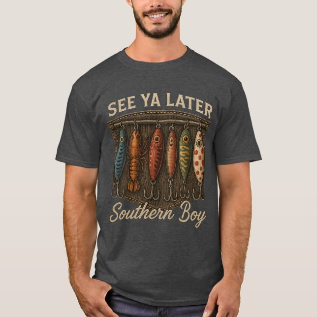 Sydstatsfiske Rustik Jakt T Shirt (Framsida)