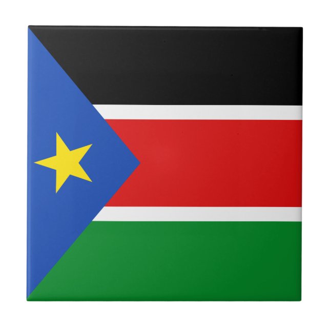 Sydsudan Flag Keramisk Kakel (Framsidan)