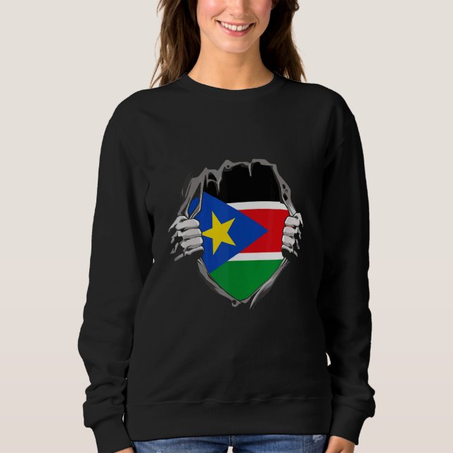 Sydsudan Flagga 1 T Shirt (Framsida)
