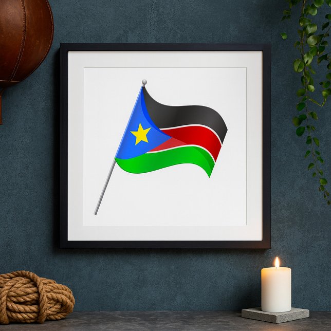 Sydsudan Flagga Affisch (Skapare uppladdad)