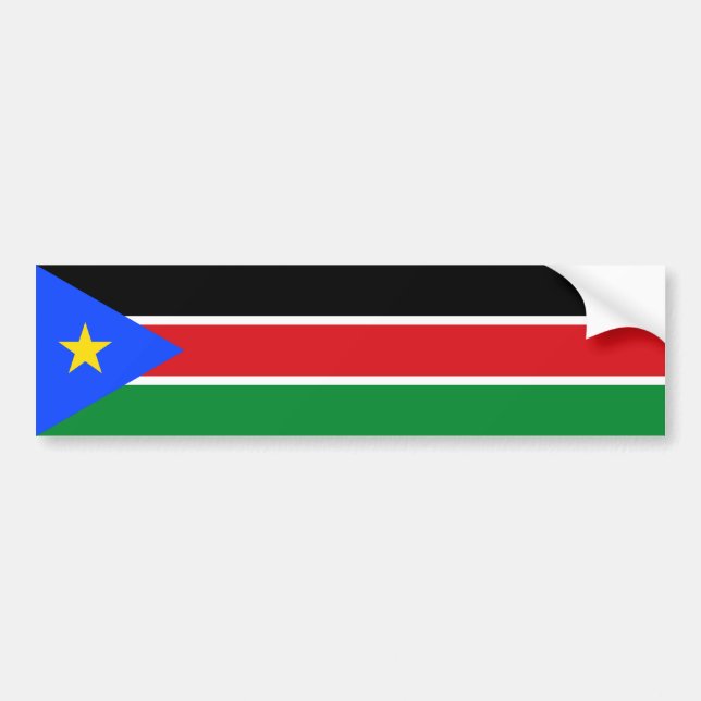Sydsudan flagga bildekal (Framsidan)
