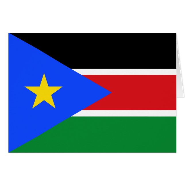 Sydsudan flagga hälsningskort (Framsidan Horizontal)