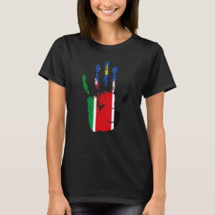 Sydsudan Flagga Hand Manar Women Kids T Shirt