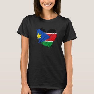 Sydsudan Flagga I kärlek T Shirt