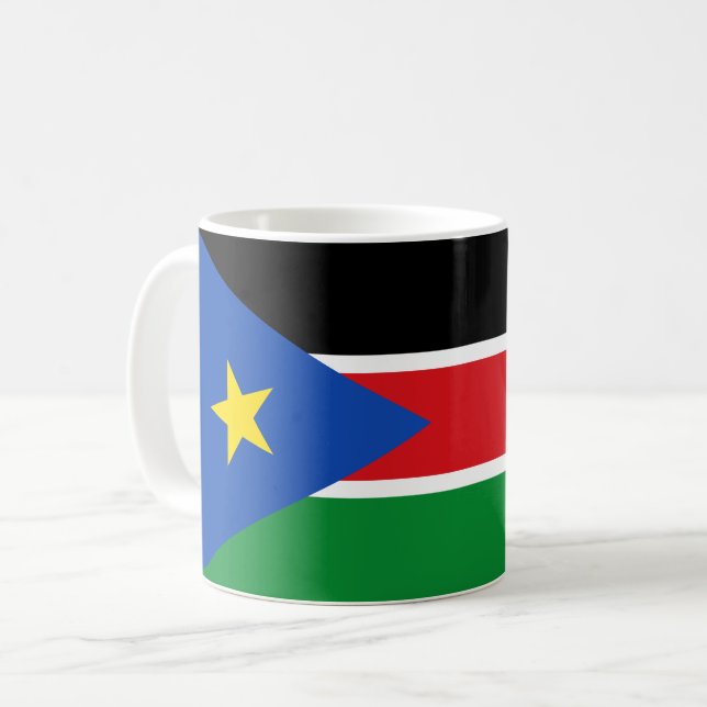 Sydsudan Flagga Kaffemugg (Framsida vänster)