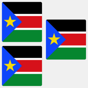 Sydsudan flagga klistermärke