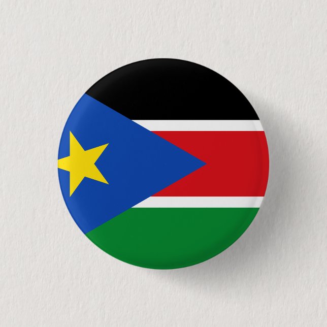 Sydsudan Flagga Knapp (Framsida)